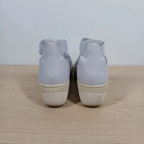 Vionic Ellery Silver Metallic Leather Ankle Strap Comfort Wedge Flats 1352 - Picture 5 of 12